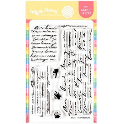 Waffle Flower Stempel - Script Texture